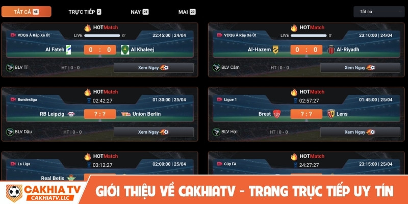 Giới thiệu về Cakhiatv - trang trực tiếp uy tín